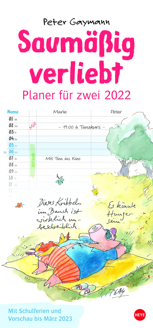 Peter Gaymann Kalender 2022 Paarplaner Saumäßig verliebt