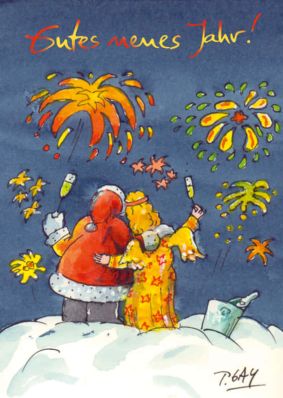 Peter Gaymann Postkarte Weihnachten Gutes neues Jahr