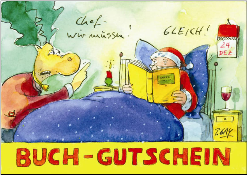 Peter Gaymann Postkarte Buch Gutschein