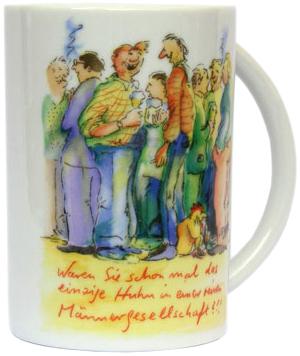 Peter Gaymann Kaffeebecher Männergesellschaft